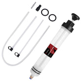 Thorstone 500CC Automotive Fluid Extractor Pump with Long Rubber Hose, Oil Change Syringe, Manual Fuel Suction & Filler, Fluid Oil Change Evacuator (17.6 Oz./0.53 Qt./500 CC)
