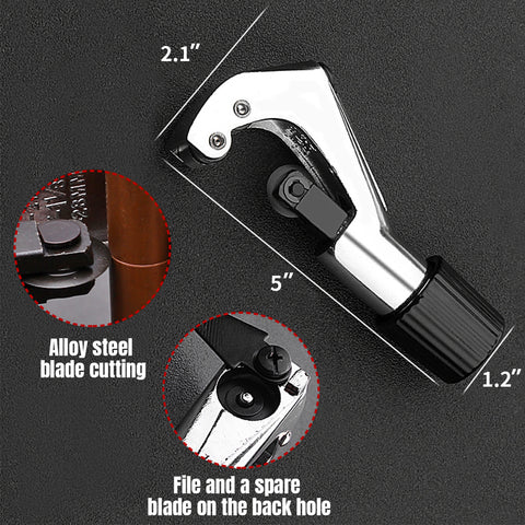 Thorstone Single Flaring Tool & Swaging Tool Kit for HVAC, Tubing, Copper Pipe Flaring with Tubing Cutter and Ratchet Wrench, 45 Degrees, Blue