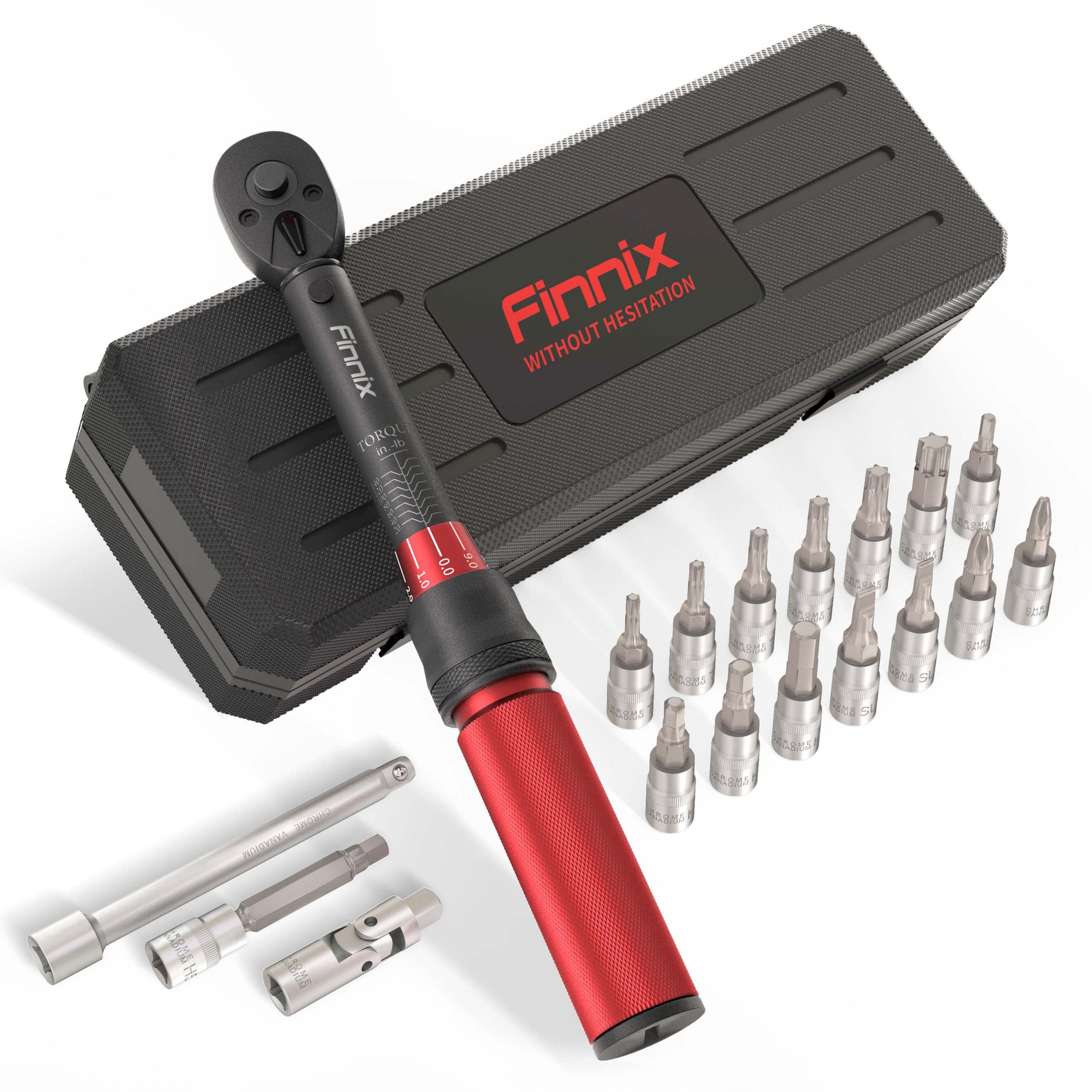 Finnix 1/4-inch Torque Wrench Set | 10-150 in.-lb.| 90-Tooth Gear