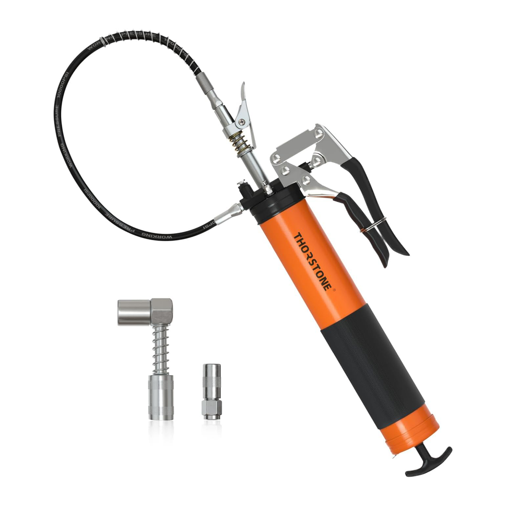 Thorstone 7000PSI Heavy Duty Pistol Grip Grease Guns Set With 90