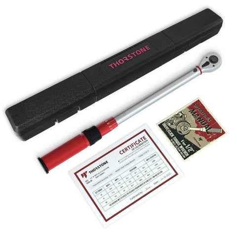 Thorstone 1/2-inch Drive Click Torque Wrench, 10-150 ft.-lb./13.6~203.5 Nm, 90-Tooth Gear