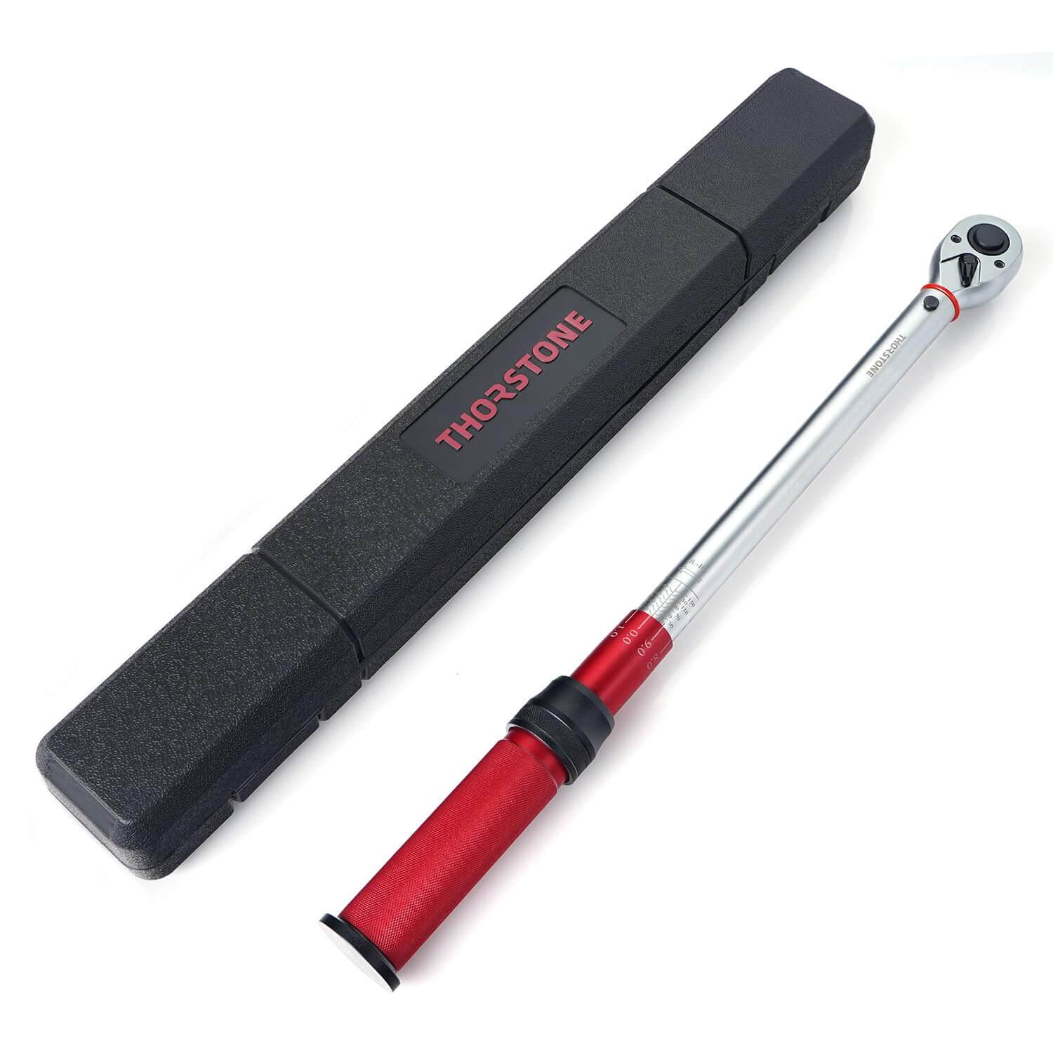 Thorstone 1/2-inch Drive Click Torque Wrench, 10-150 ft.-lb./13.6~203.5 Nm, 90-Tooth Gear