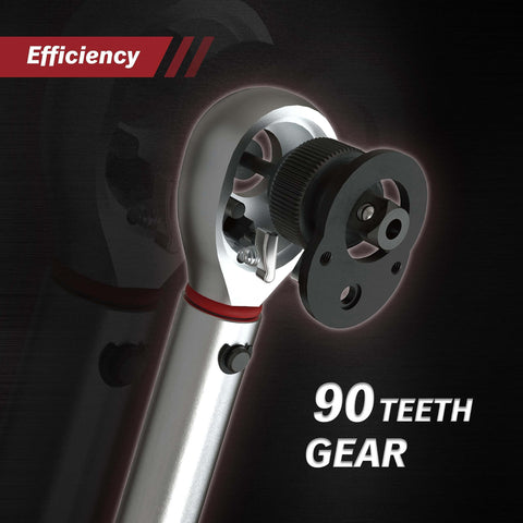 Thorstone 1/2-inch Drive Click Torque Wrench, 25-250 ft.-lb./33.9-338.9 Nm, 90-Tooth Gear
