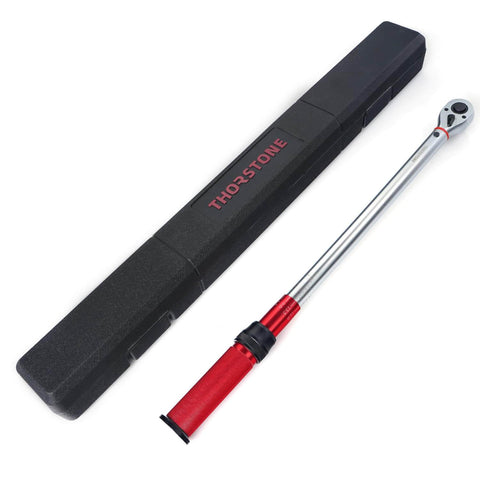 Thorstone 1/2-inch Drive Click Torque Wrench, 25-250 ft.-lb./33.9-338.9 Nm, 72-Tooth Gear