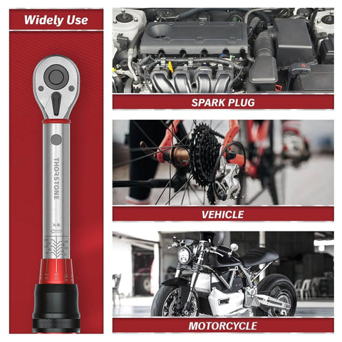 Thorstone 1/4-inch Drive Click Torque Wrench 20-200 in.-lb./ 2.26~22.6 Nm, 72-Tooth Gear