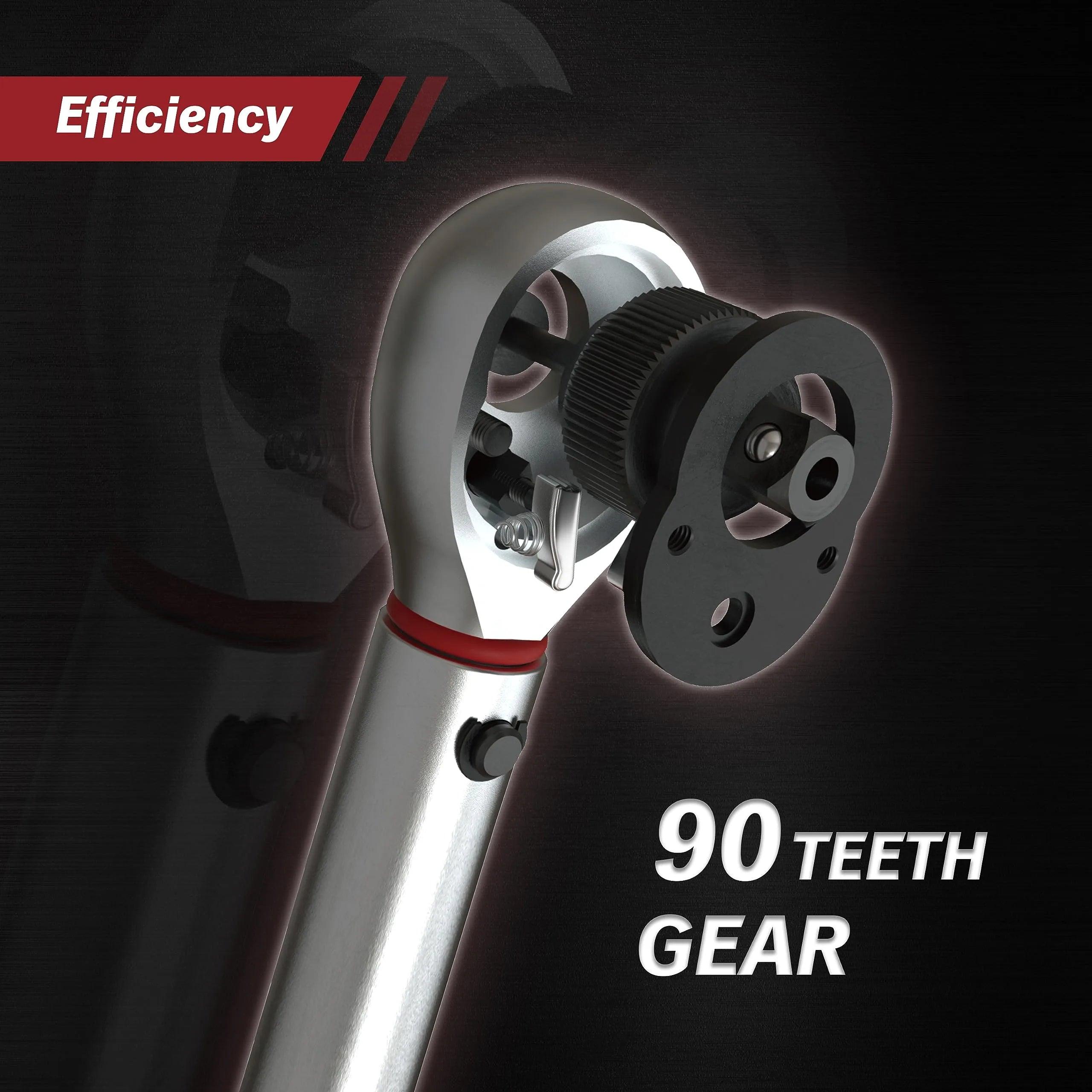 Thorstone 1/4-inch Drive Click Torque Wrench, 20-200 in.-lb./2.26~22.6 Nm, 90-Tooth Gear