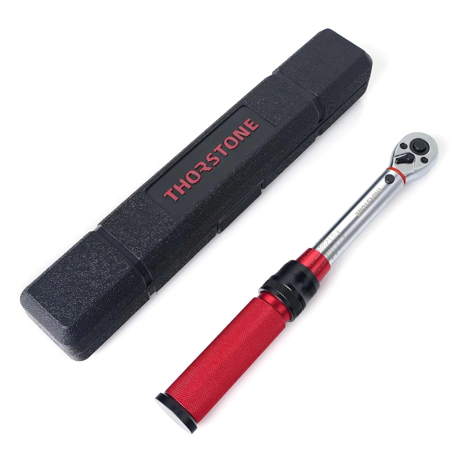 Thorstone 1/4-inch Drive Click Torque Wrench, 20-200 in.-lb./2.26~22.6 Nm, 90-Tooth Gear