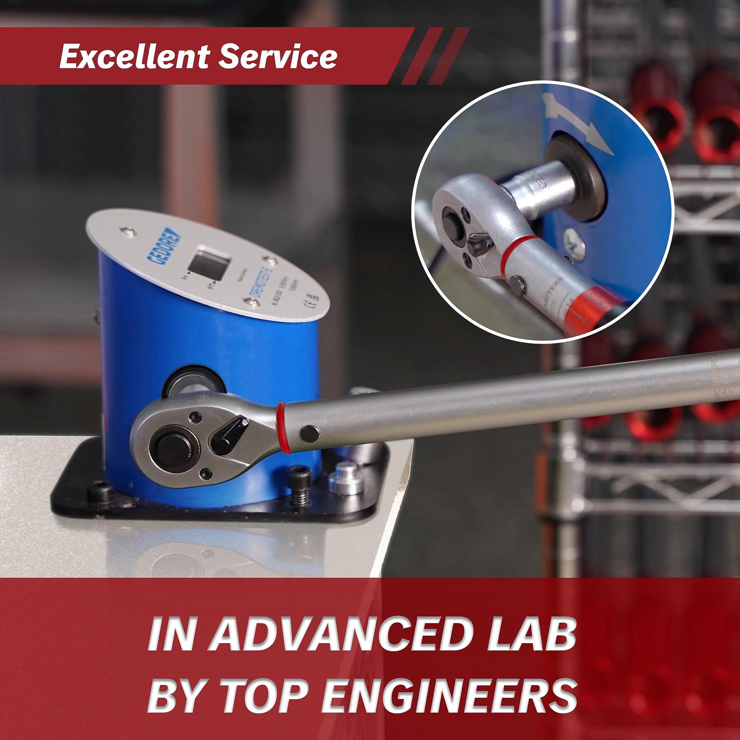 Thorstone 1/4-inch Drive Click Torque Wrench, 20-200 in.-lb./2.26~22.6 Nm, 90-Tooth Gear