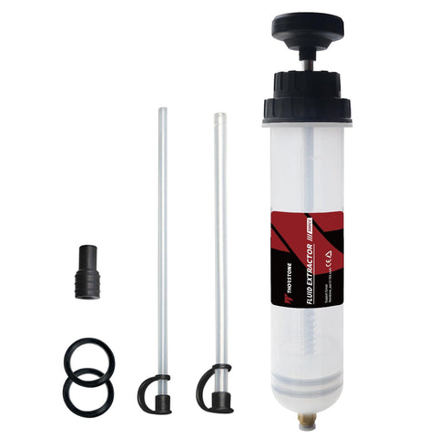 Thorstone 500CC Automotive Fluid Extractor Pump, Oil Change Syringe with Hose, Manual Fuel Suction & Filler, Fluid Oil Change Evacuator (17.6 Oz./0.53 Qt./500 CC)