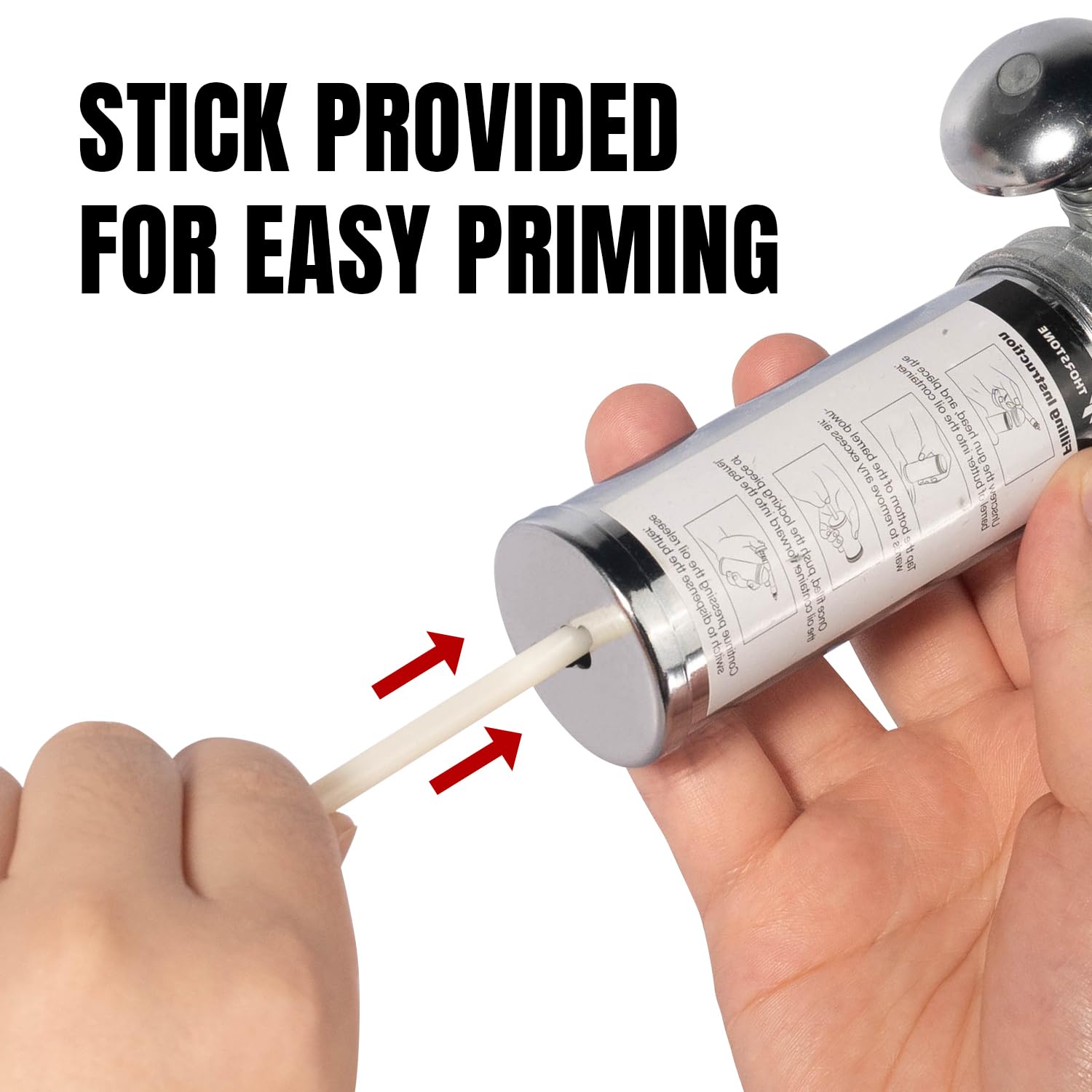 XURLEQ Push-Type Mini Grease Gun, 3-Ounce One Handed Operation, Needle Nozzle Easily Grease Small Fittings, 3000 PSI Working Pressure, White, Grease Guns - Canada