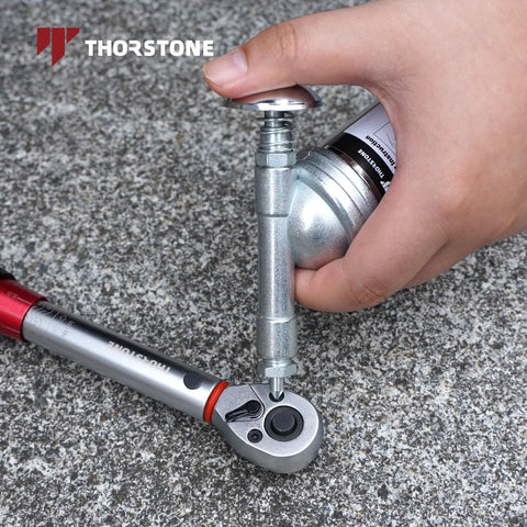 Thorstone Bicycle Push-Type Mini Grease Gun Kit | One Handed Operation | Needle Nozzle Easily Grease Small Fittings